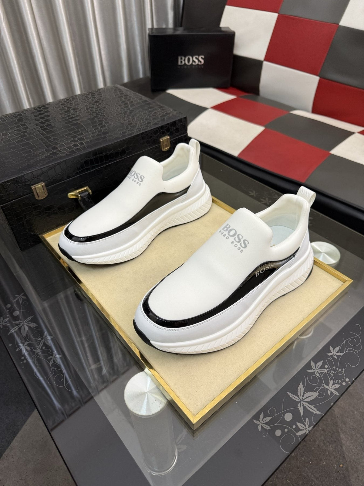 Hugo Boss Thick-Sole Slip-On Sneakers — front