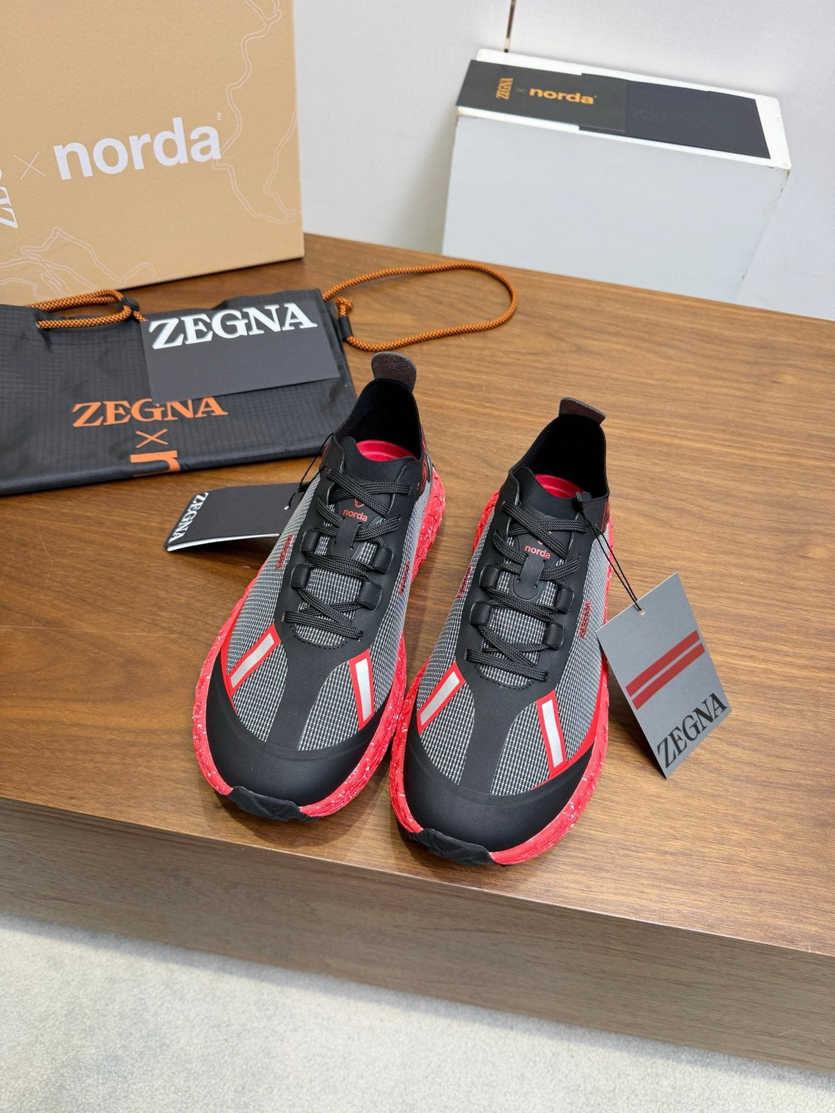 Black Contrast Lace-Up Athletic Shoes — hero