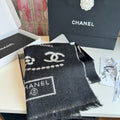 Chanel Pearl Motif Fringe Scarf — hero
