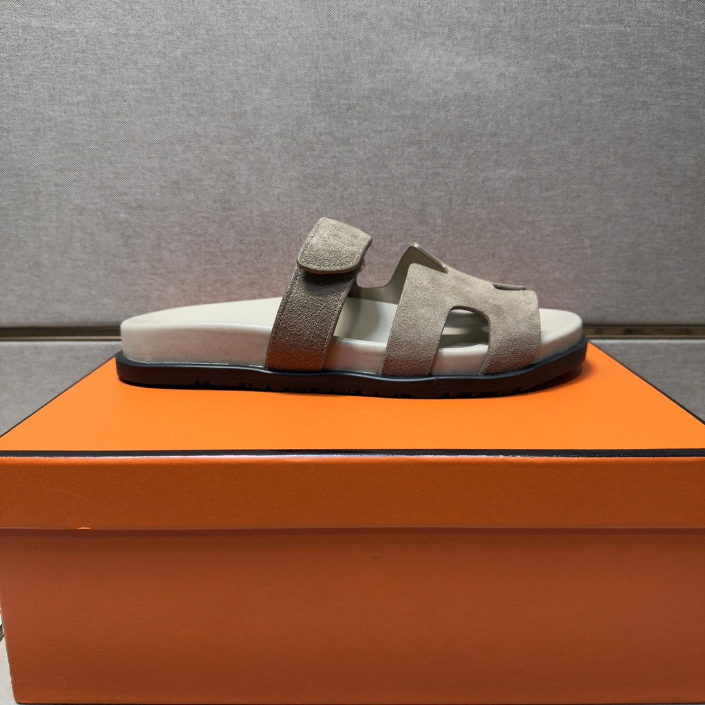 Hermès Cutout Slide Sandals — front
