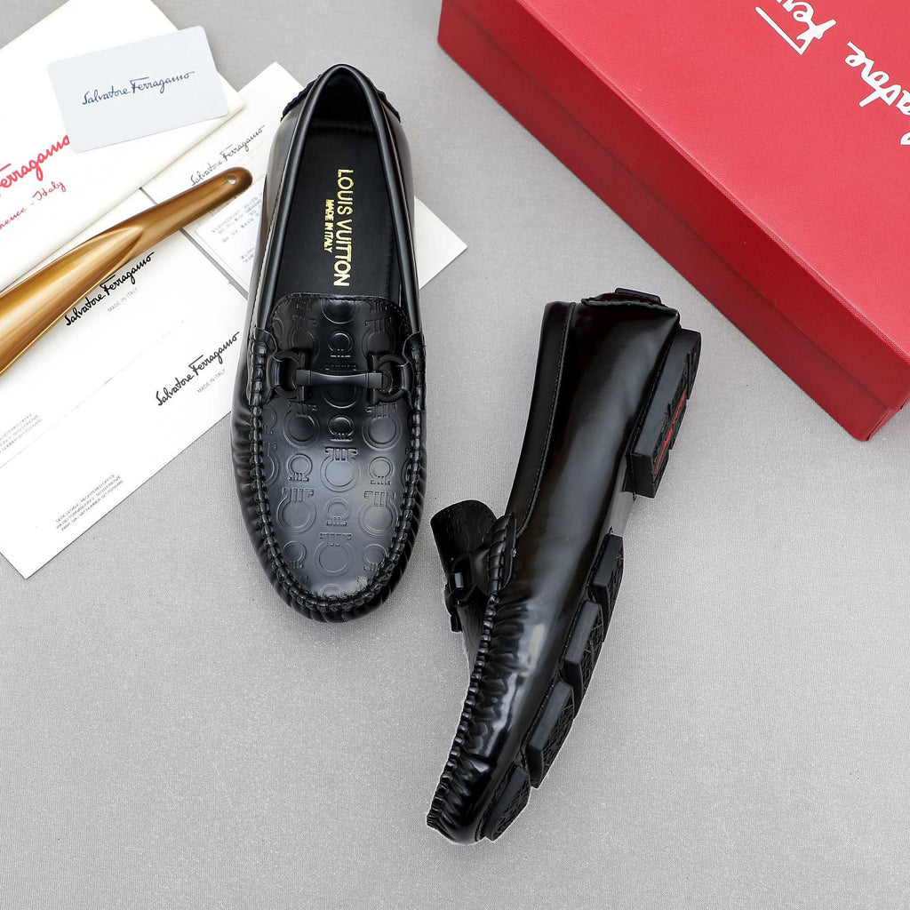 Ferragamo Metal-Bit Moc-Toe Loafers — side