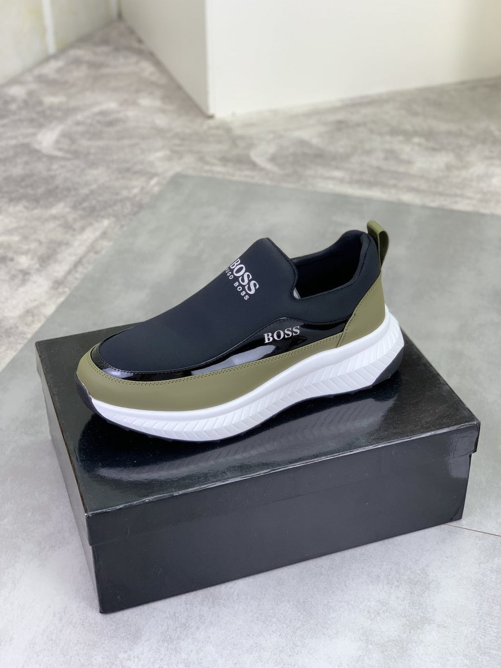 BOSS Low-Top Slip-On Sneakers — side