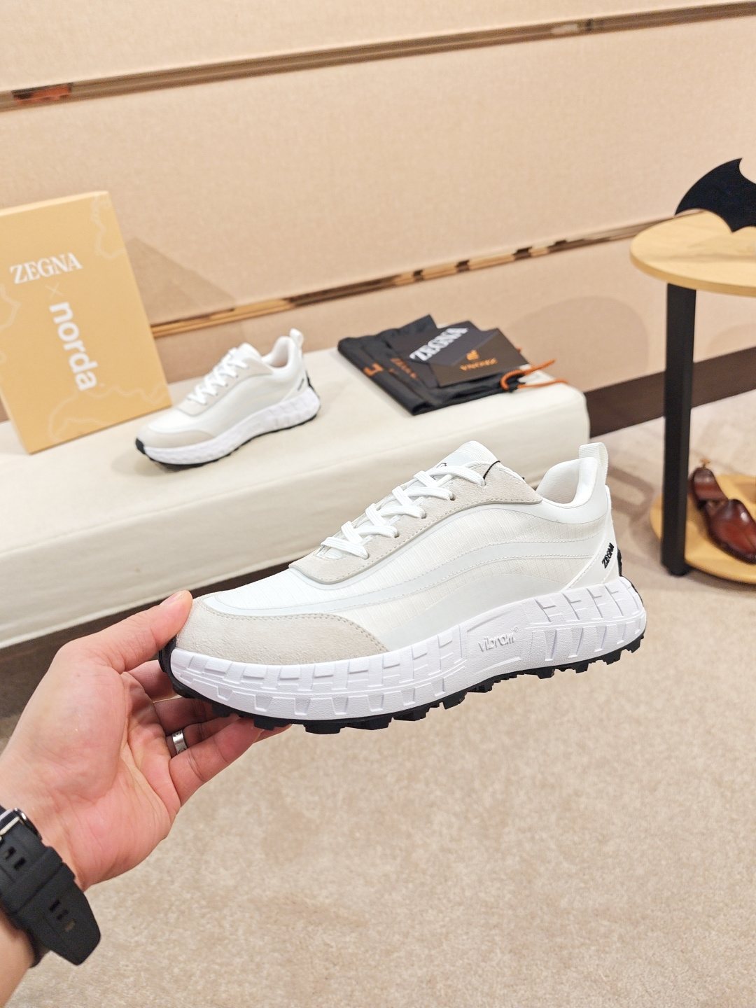 ZEGNA Paneled Low-Top Sneakers — model