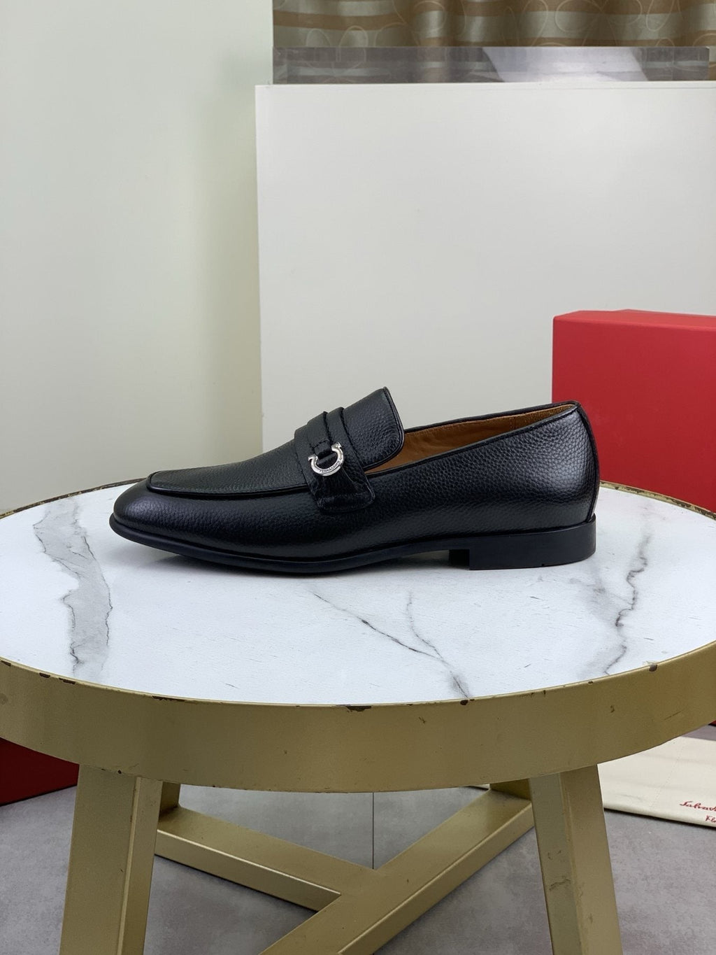 Ferragamo Men's Metal Bit Loafers — side