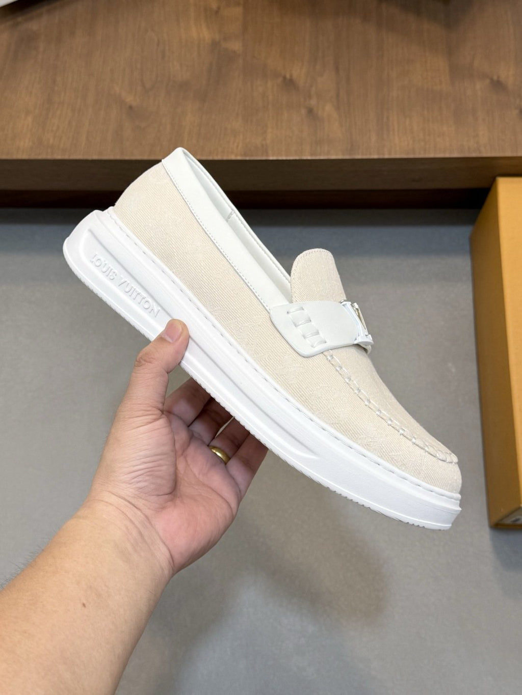 lougou Strap Slip-On Sneakers — side