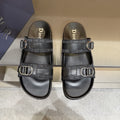 Dior Two-Strap Buckle Slide Sandals — hero