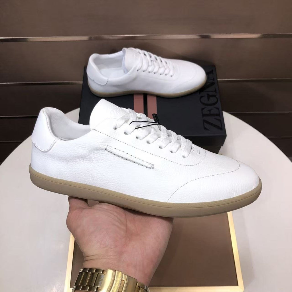 Zegna 232 Suede Low-Top Sneakers — front