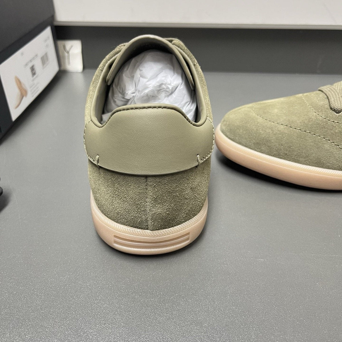 Zegna 232 Suede Low-Top Sneakers — back