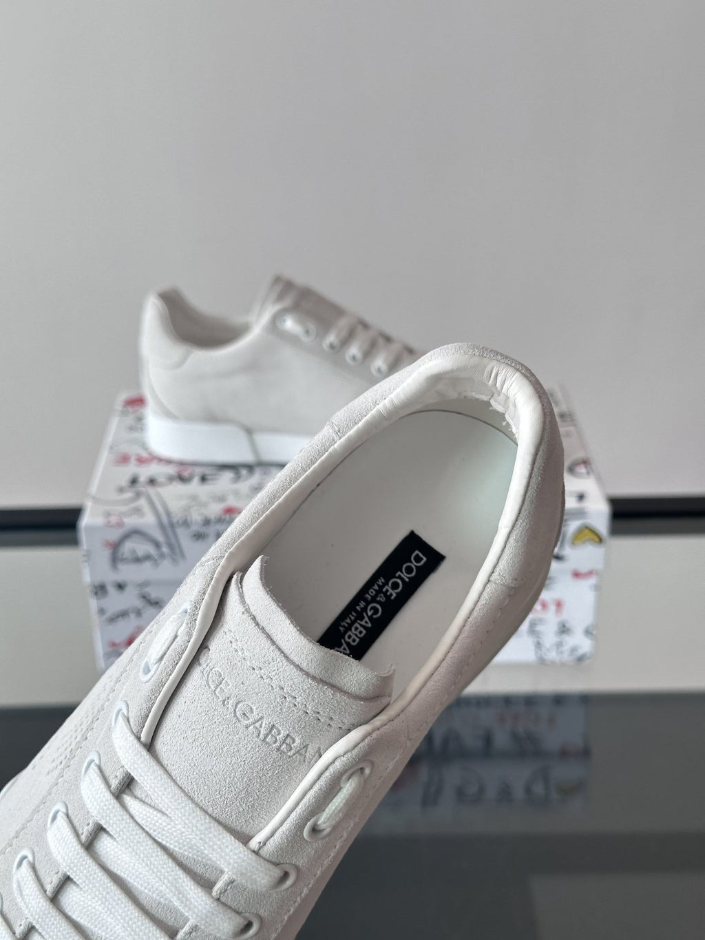 Dolce & Gabbana Lace-Up Low-Top Sneakers — detail
