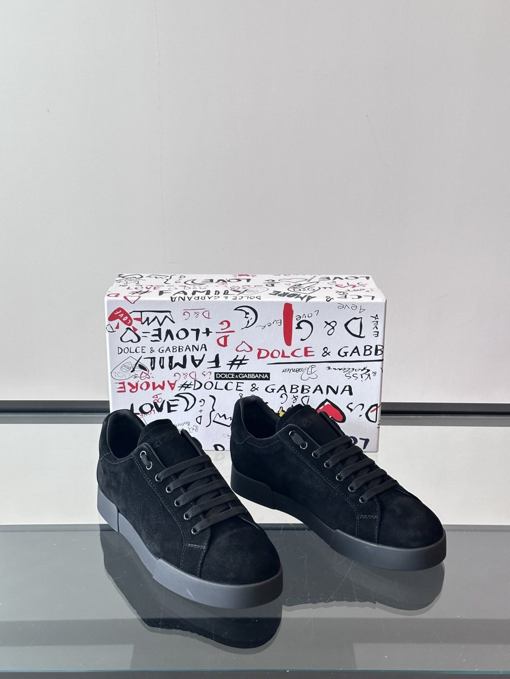 Dolce & Gabbana Lace-Up Low-Top Sneakers — side