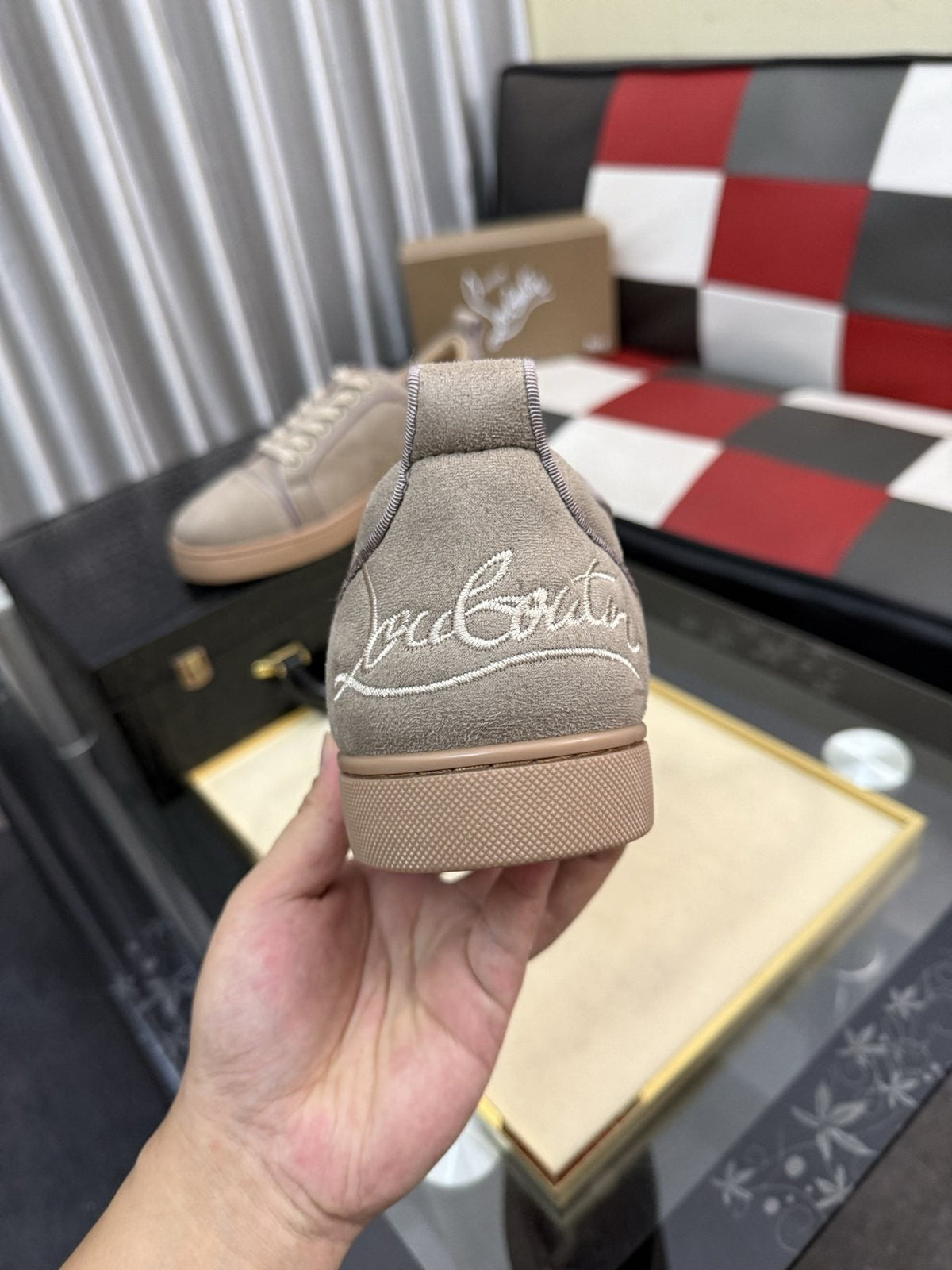 Christian Louboutin Low-Top Lace-Up Sneakers — side