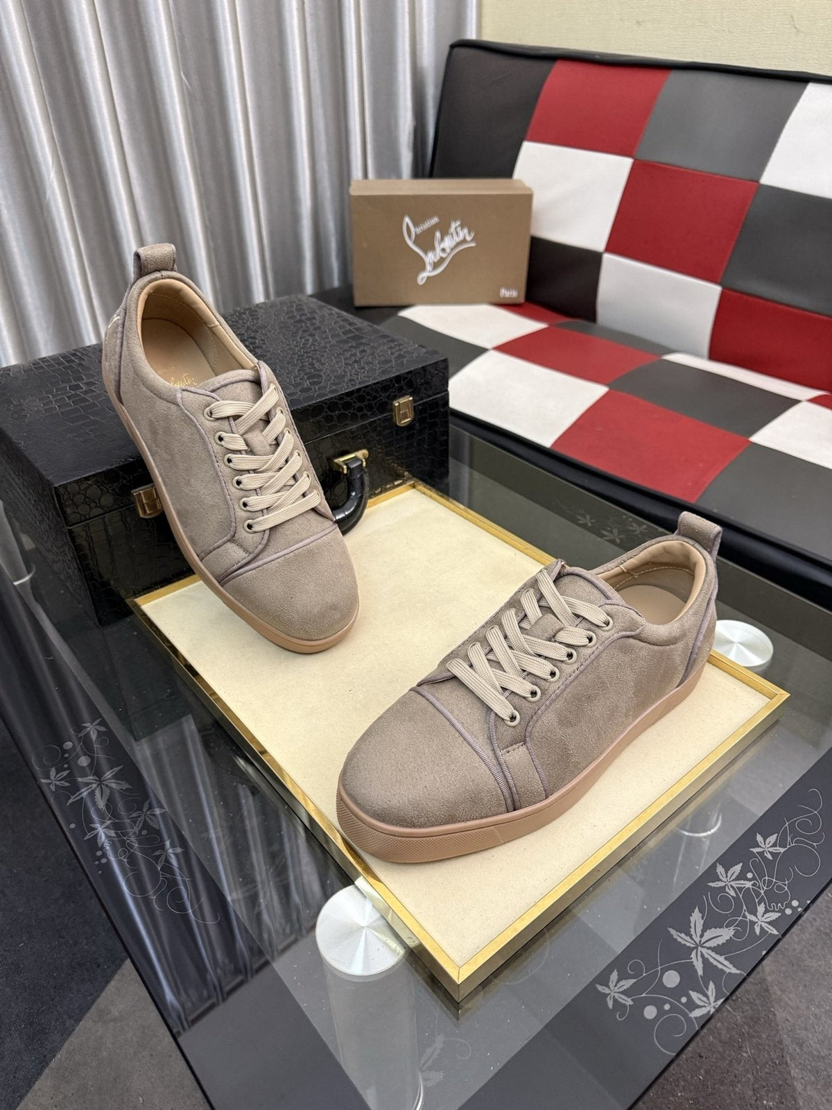 Christian Louboutin Low-Top Lace-Up Sneakers — side