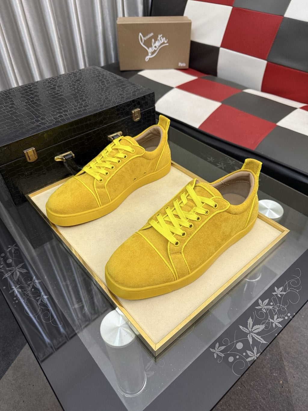 Christian Louboutin Low-Top Lace-Up Sneakers — front
