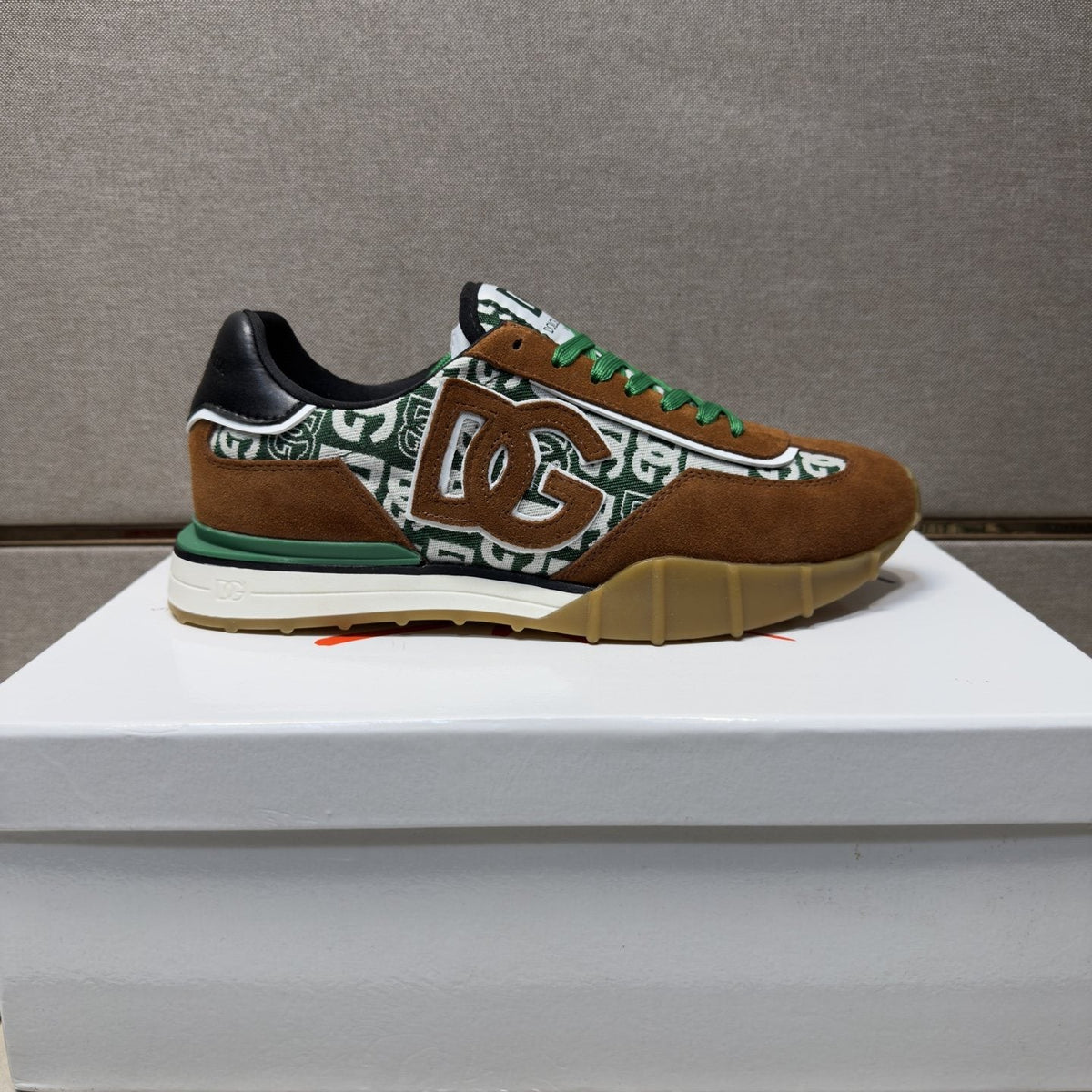Dolce & Gabbana Patterned Panel Low-Top Sneakers — side