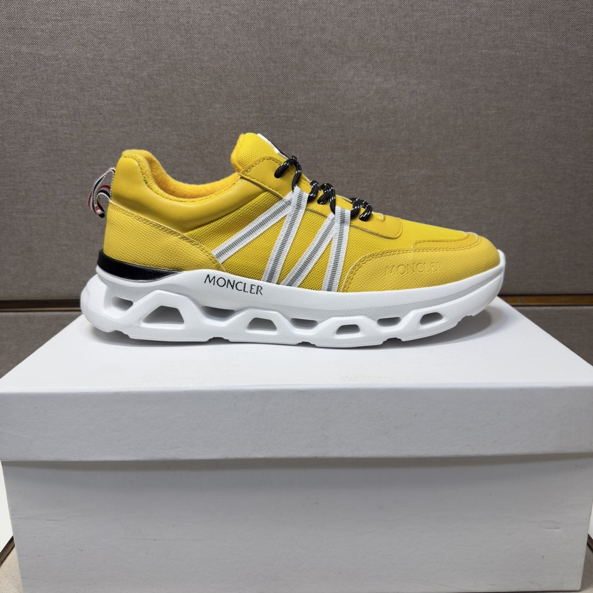 Moncler Men's Layered Lace-Up Sneakers — side
