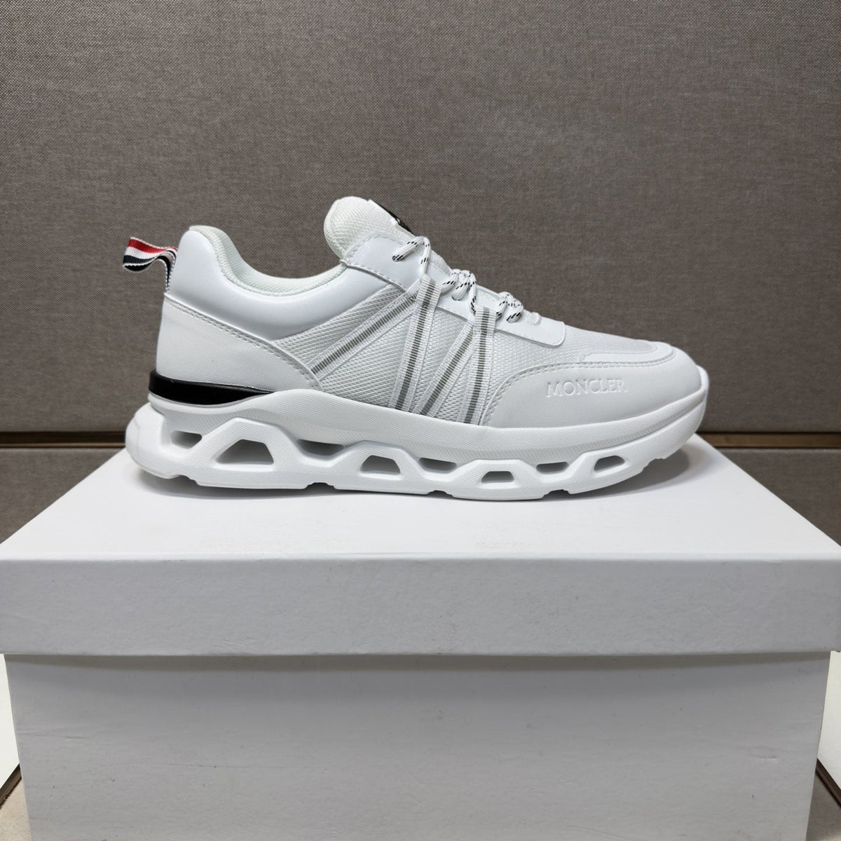 Moncler Men's Layered Lace-Up Sneakers — side