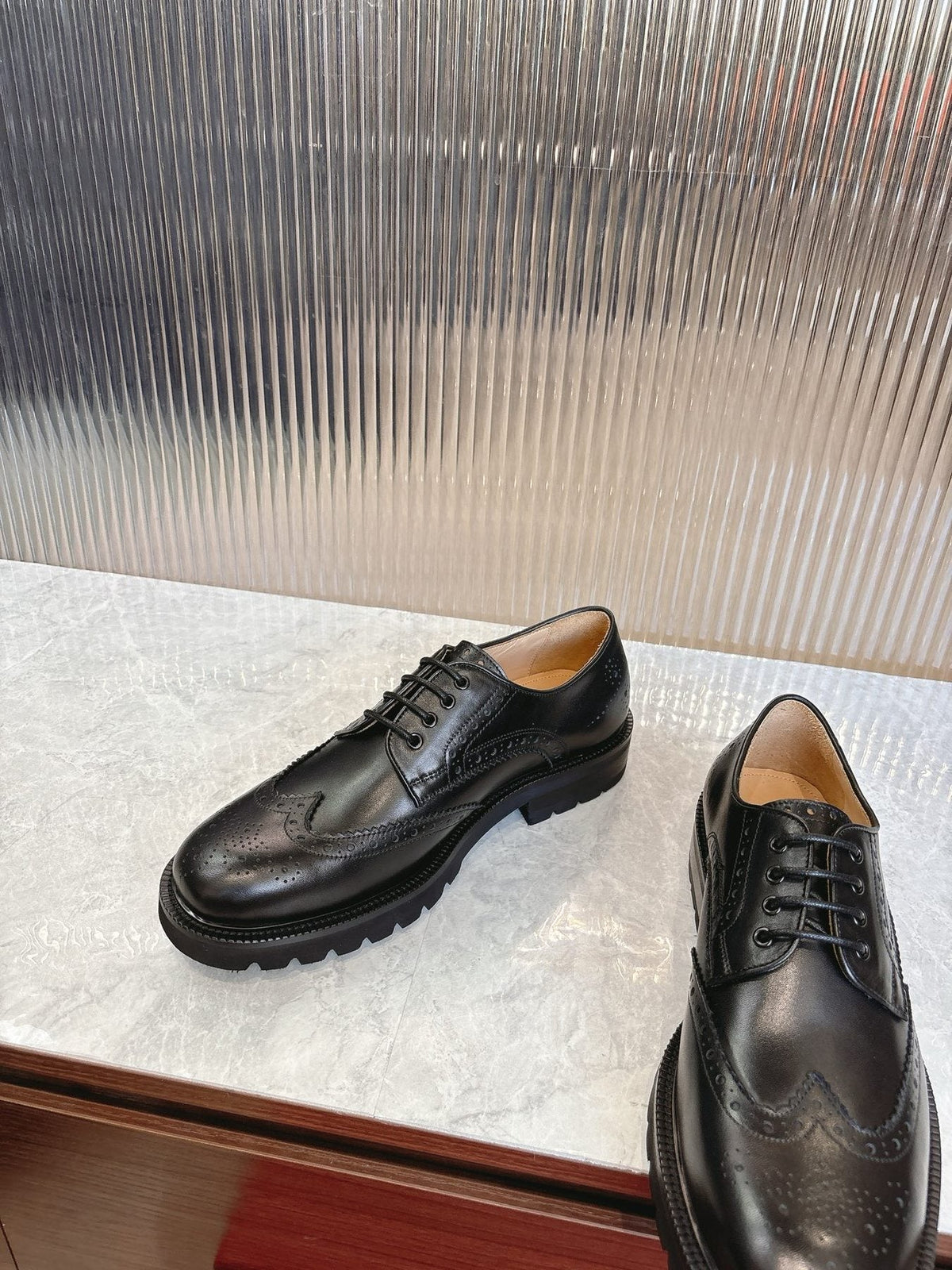 Ferragamo Men's Brogue Derby Shoes — model