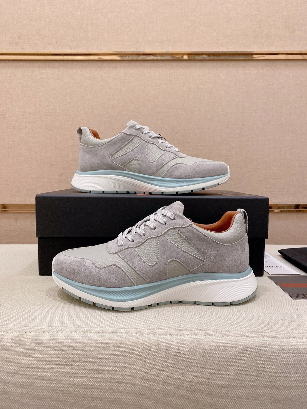 Zegna Textured Low-Top Sneakers — front