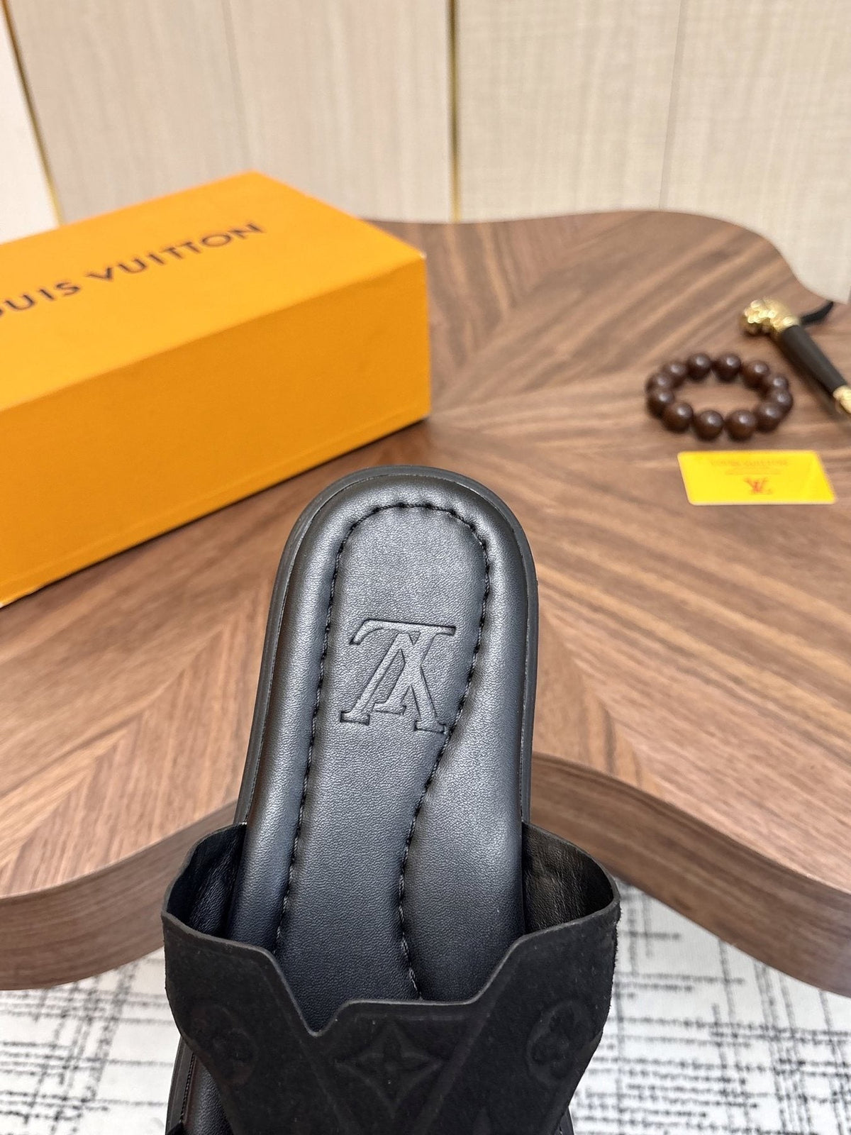 Louis Vuitton Monogram Slide Sandals — back
