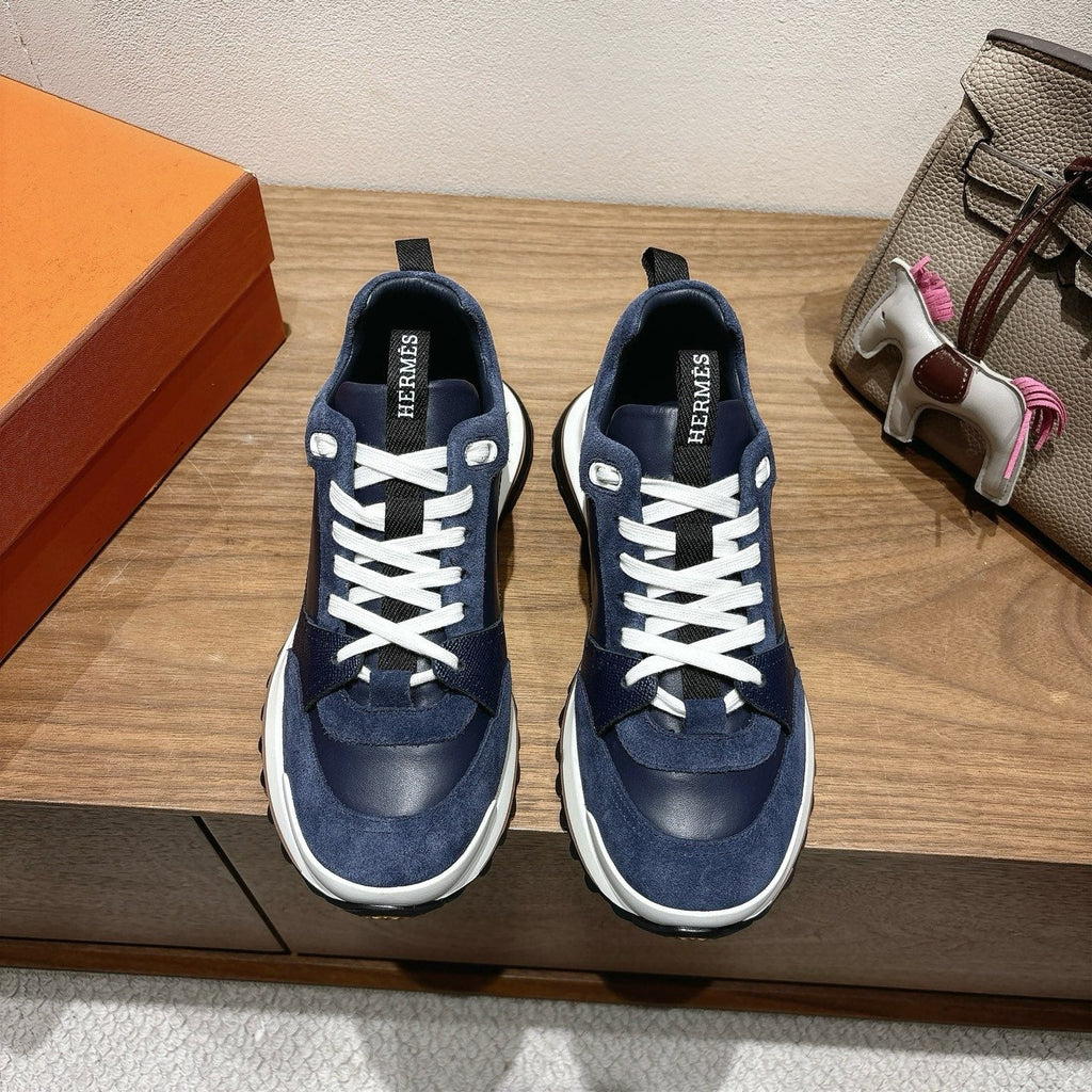 Hermès Paneled Low-Top Sneakers — front