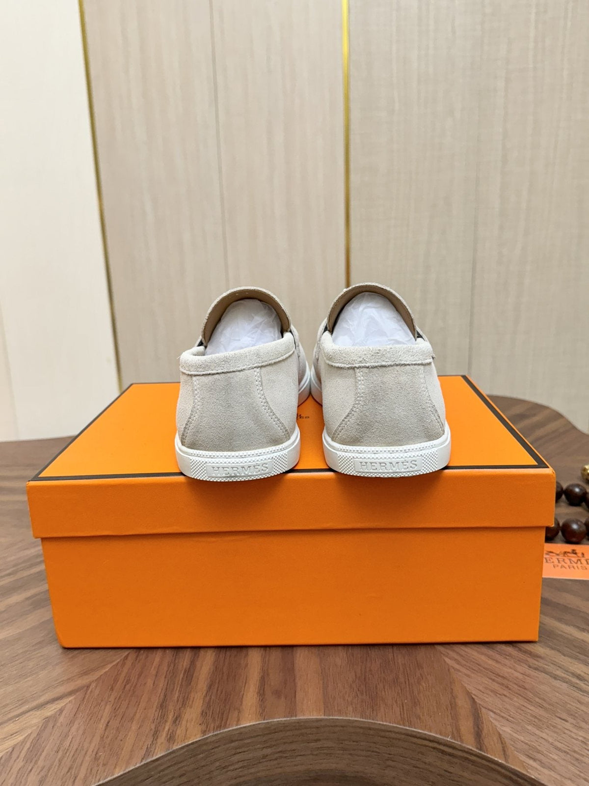Hermès Hardware-Detail Slip-On Shoes — back