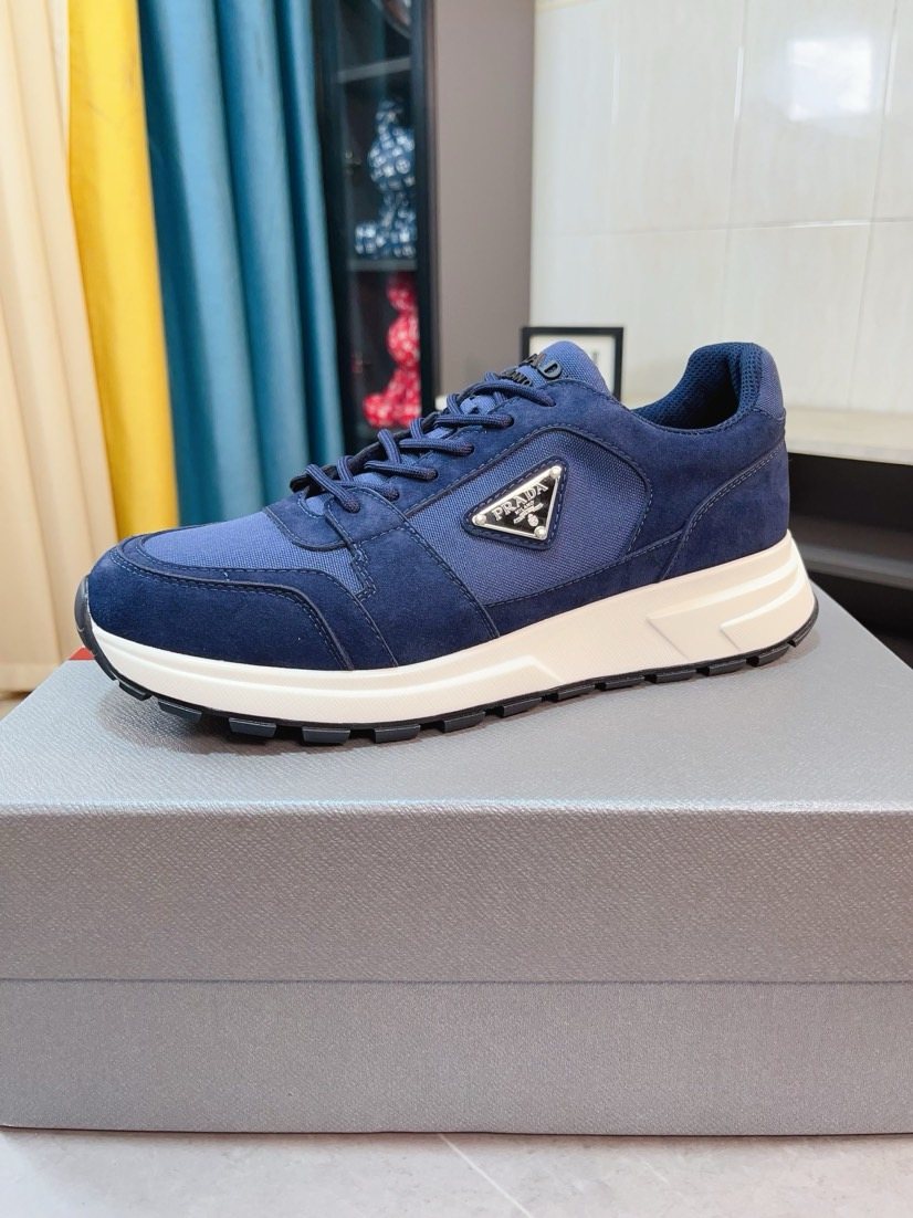 Prada Men's Paneled Low-Top Sneakers — front