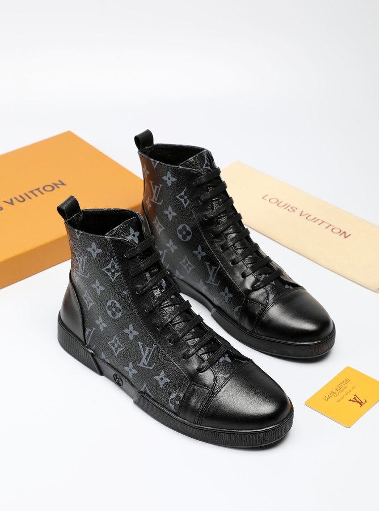 Louis Vuitton Monogram High-Top Sneakers — front