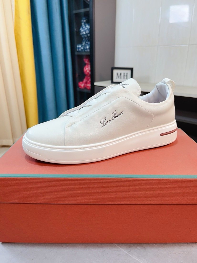 Loro Piana Contrast Stripe Low-Top Sneakers — hero