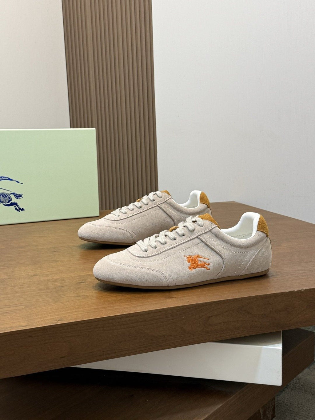 Burberry White Horse Graphic Low-Top Sneakers — side