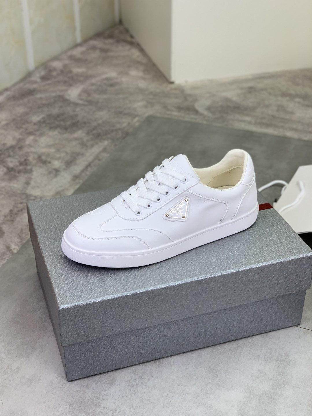 Prada Paneled Low-Top Sneakers — side