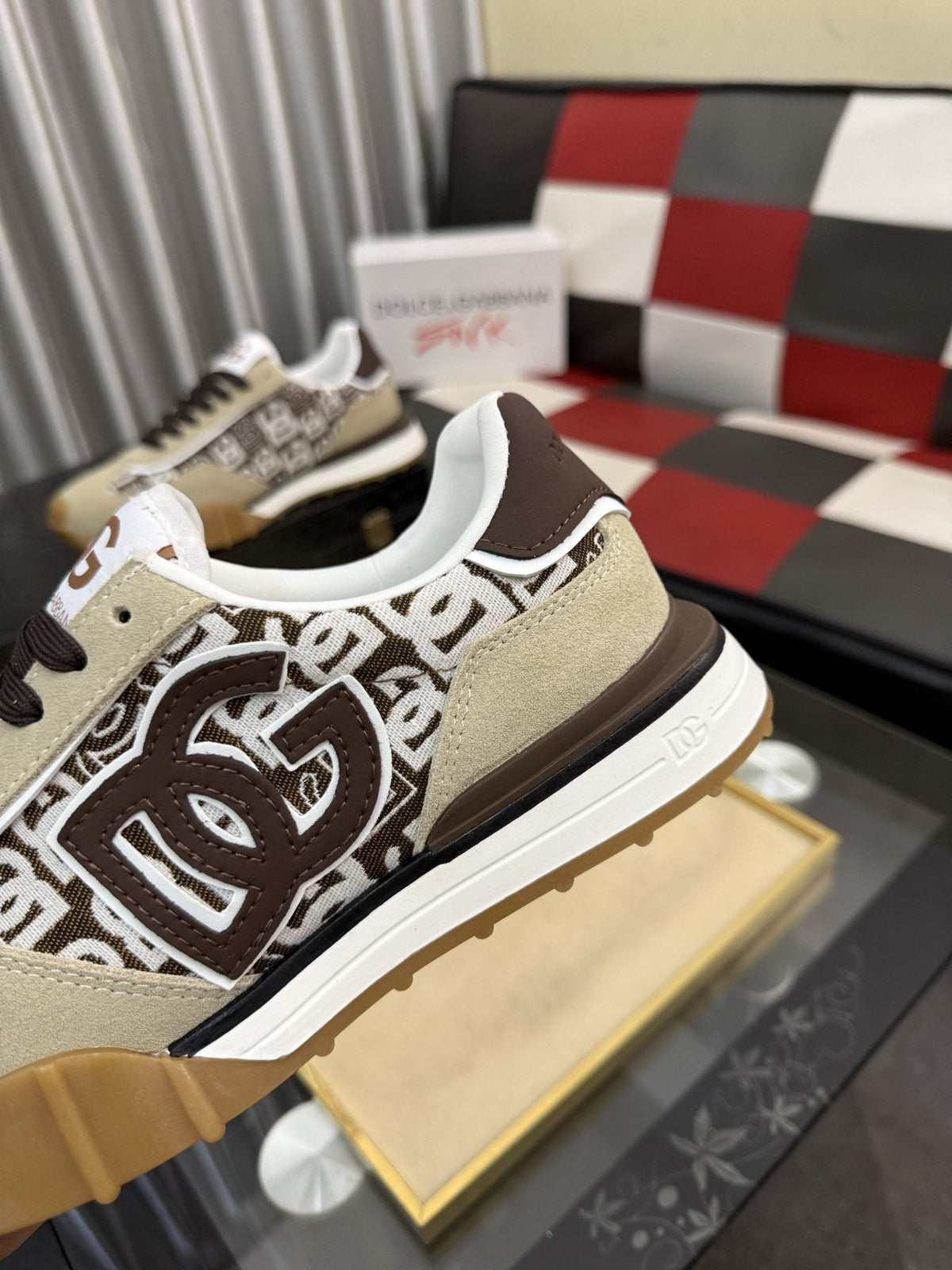 Dolce & Gabbana Patterned Low-Top Sneakers — detail