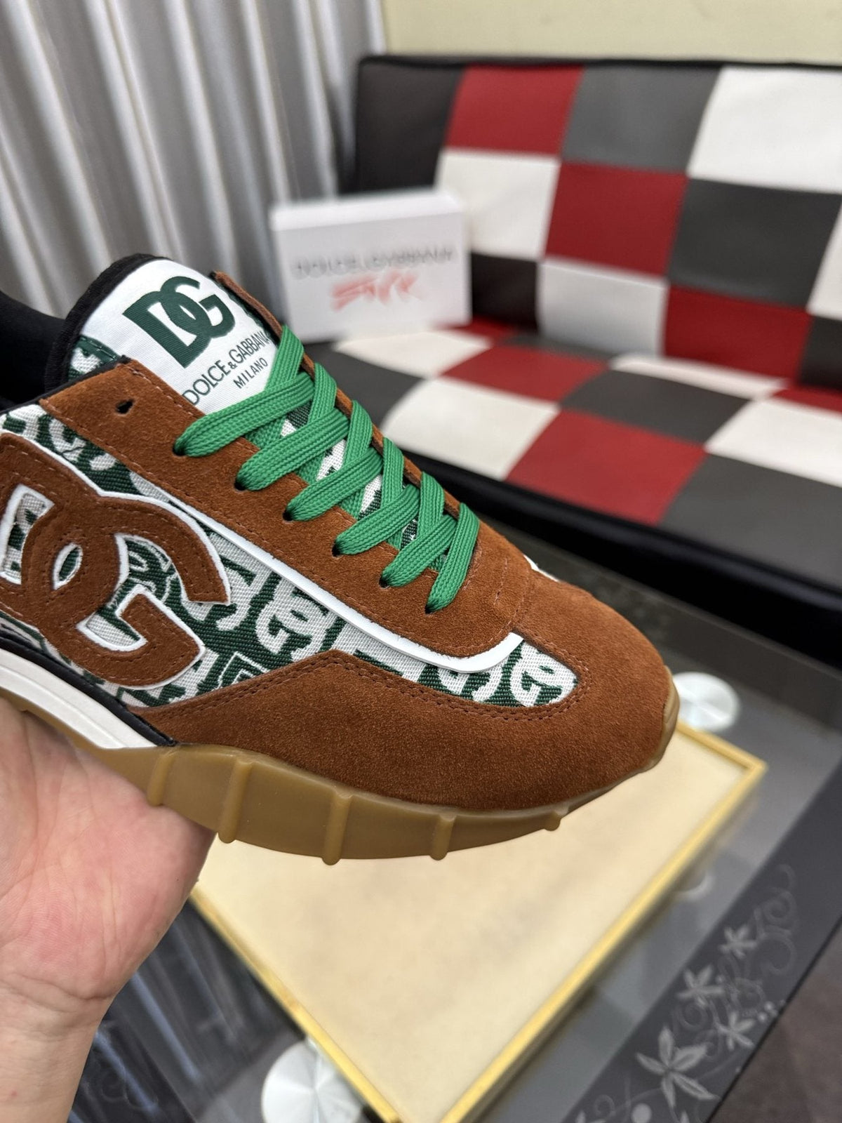 Dolce & Gabbana Patterned Low-Top Sneakers — detail