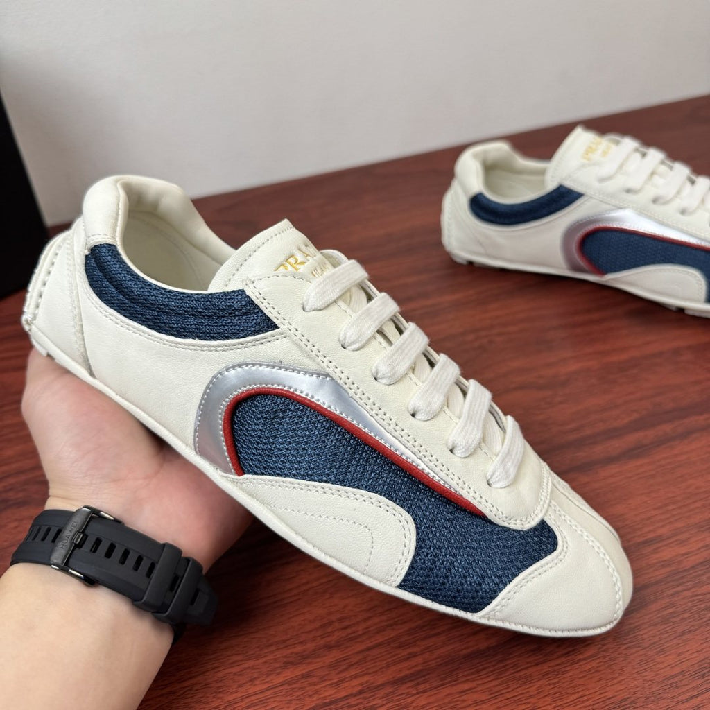 Prada Mesh Panel Low-Top Sneakers — detail