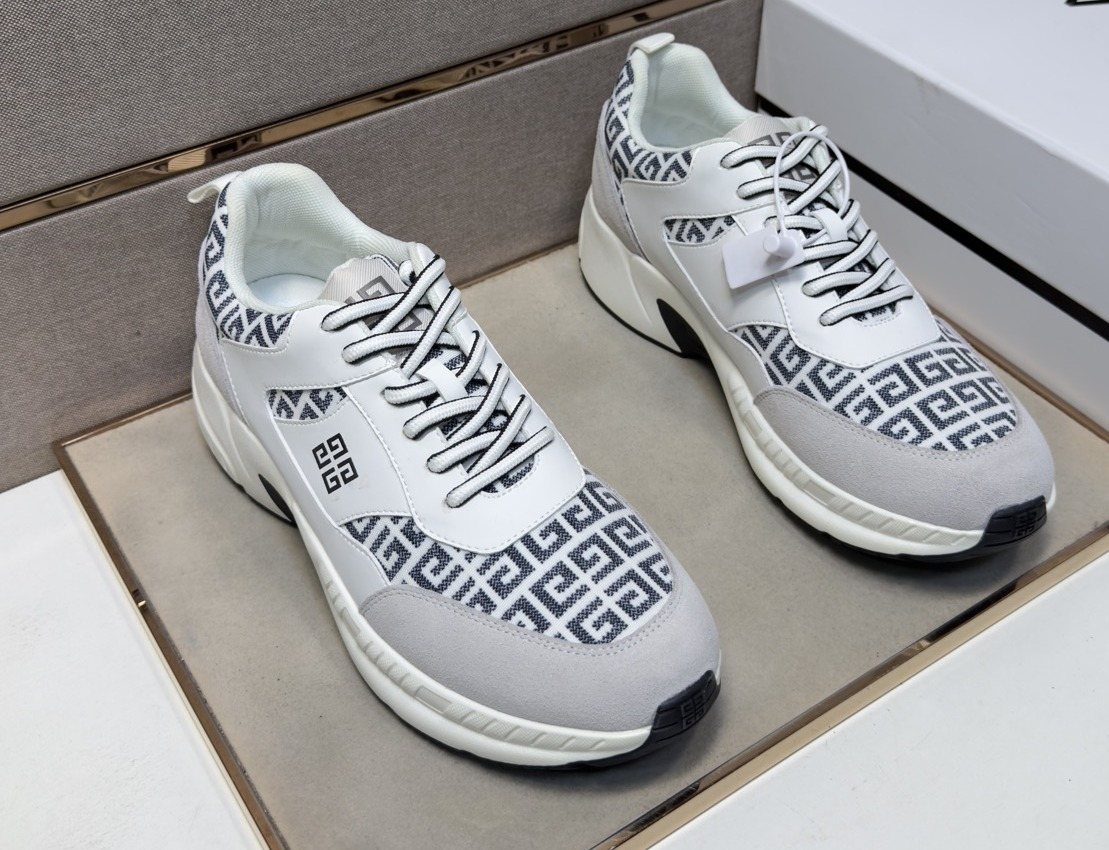 Givenchy Geometric Panel Low-Top Sneakers — hero