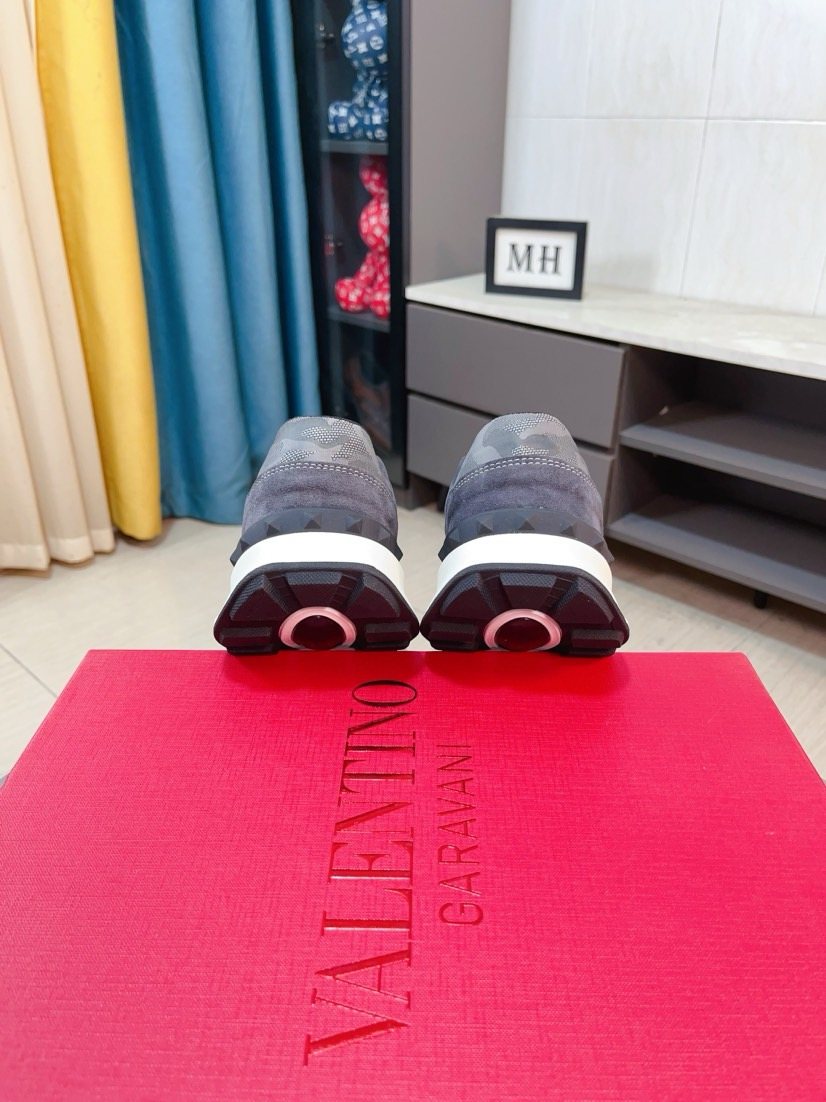 Valentino Paneled Low-Top Sneakers — back