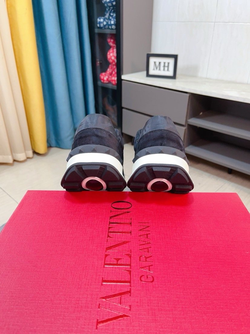 Valentino Paneled Low-Top Sneakers — back