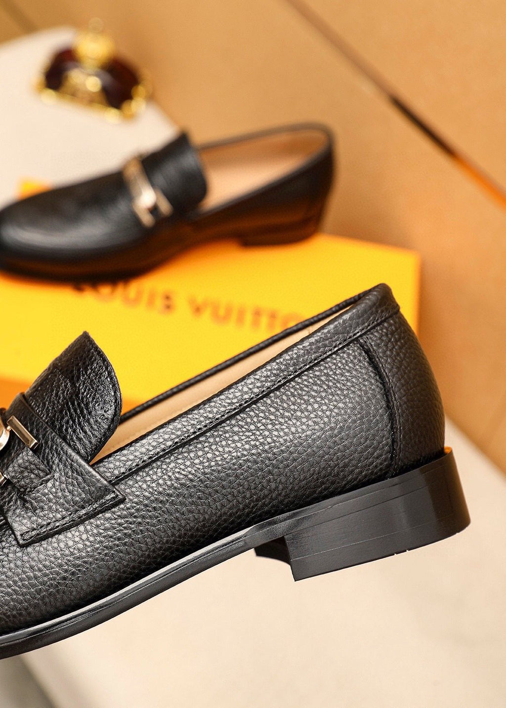 Louis Vuitton Textured Bar Loafers — side