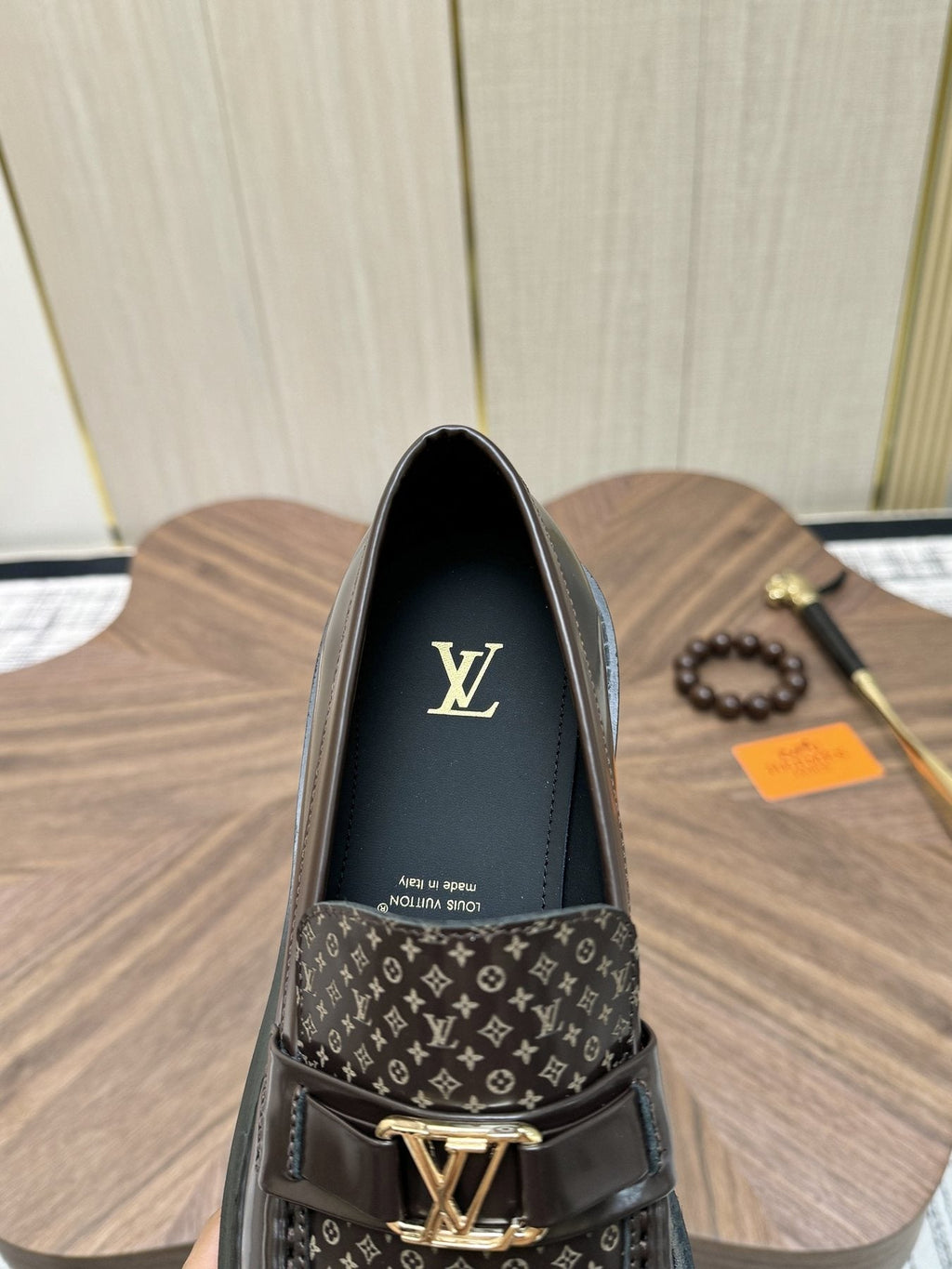Louis Vuitton Patterned Hardware Loafers — detail