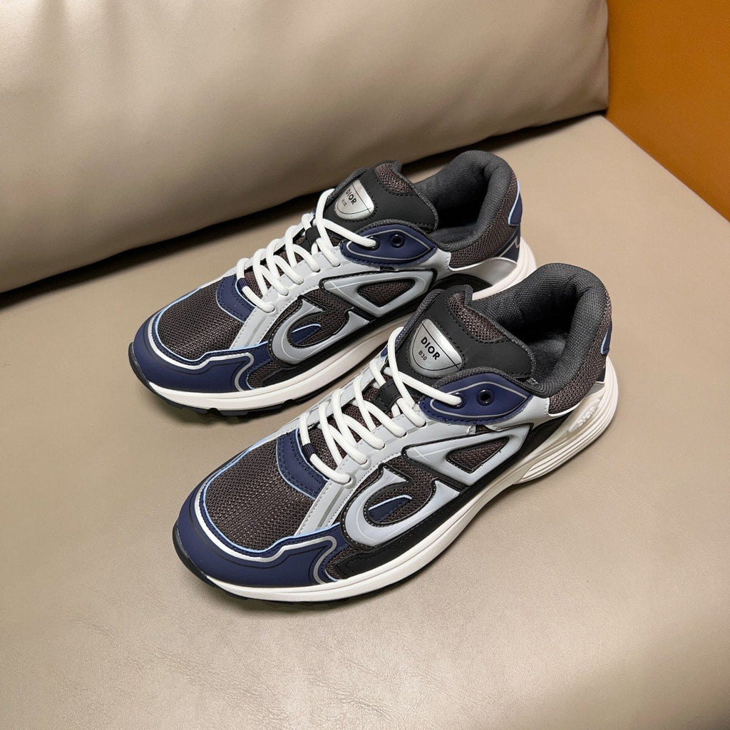 Dior Navy Blue and Charcoal Gray Sneakers — hero