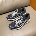 Dior Navy Blue and Charcoal Gray Sneakers — hero