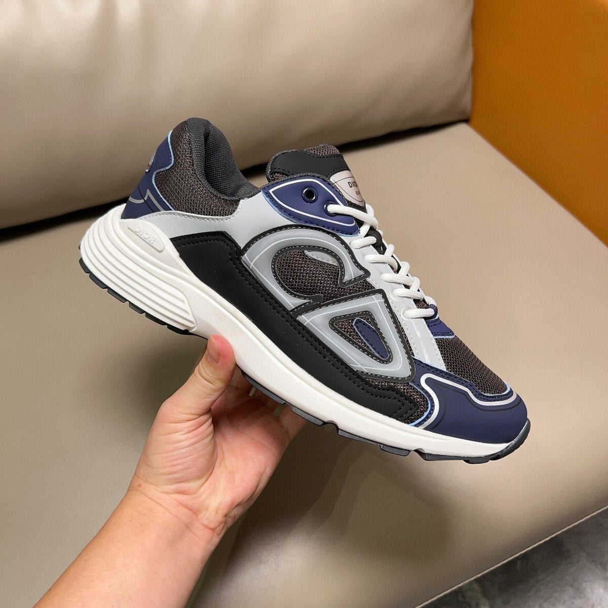 Dior Navy Blue and Charcoal Gray Sneakers — detail