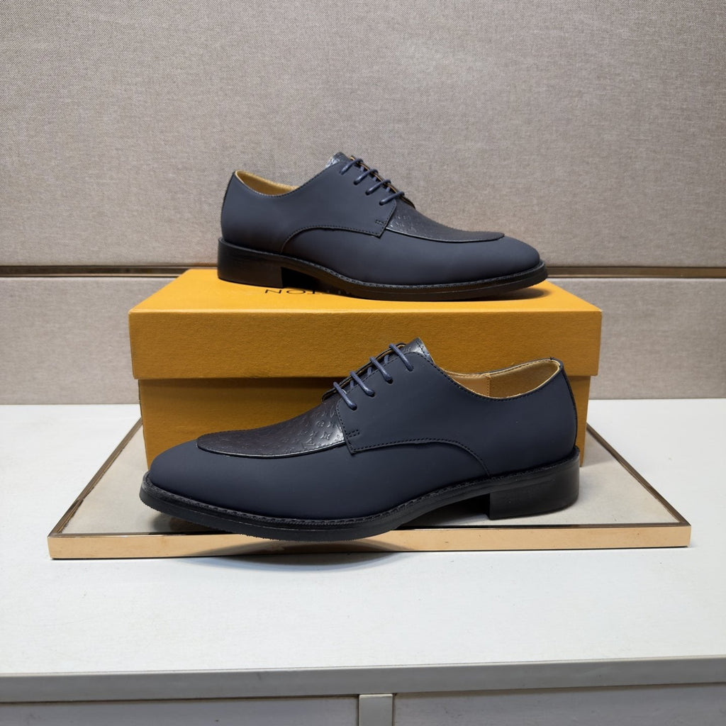 Louis Vuitton Textured Vamp Lace-Up Dress Shoes — side