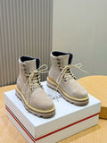 Moncler Men's Suede Lace-Up Ankle Boots — front