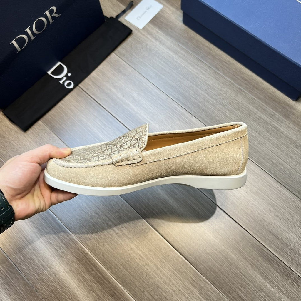 Dior Patterned Vamp Slip-On Shoes — model