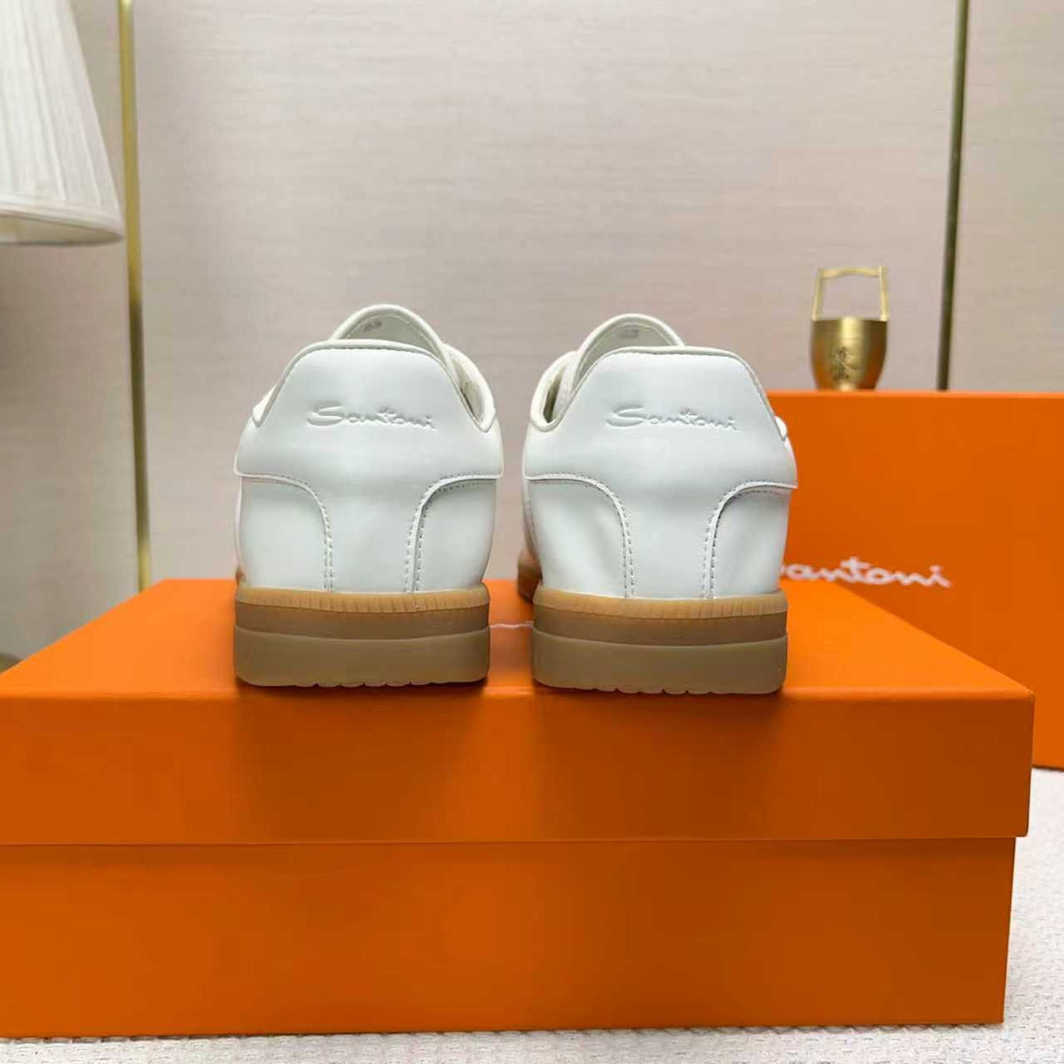 Santoni Embossed Low-Top Sneakers — back