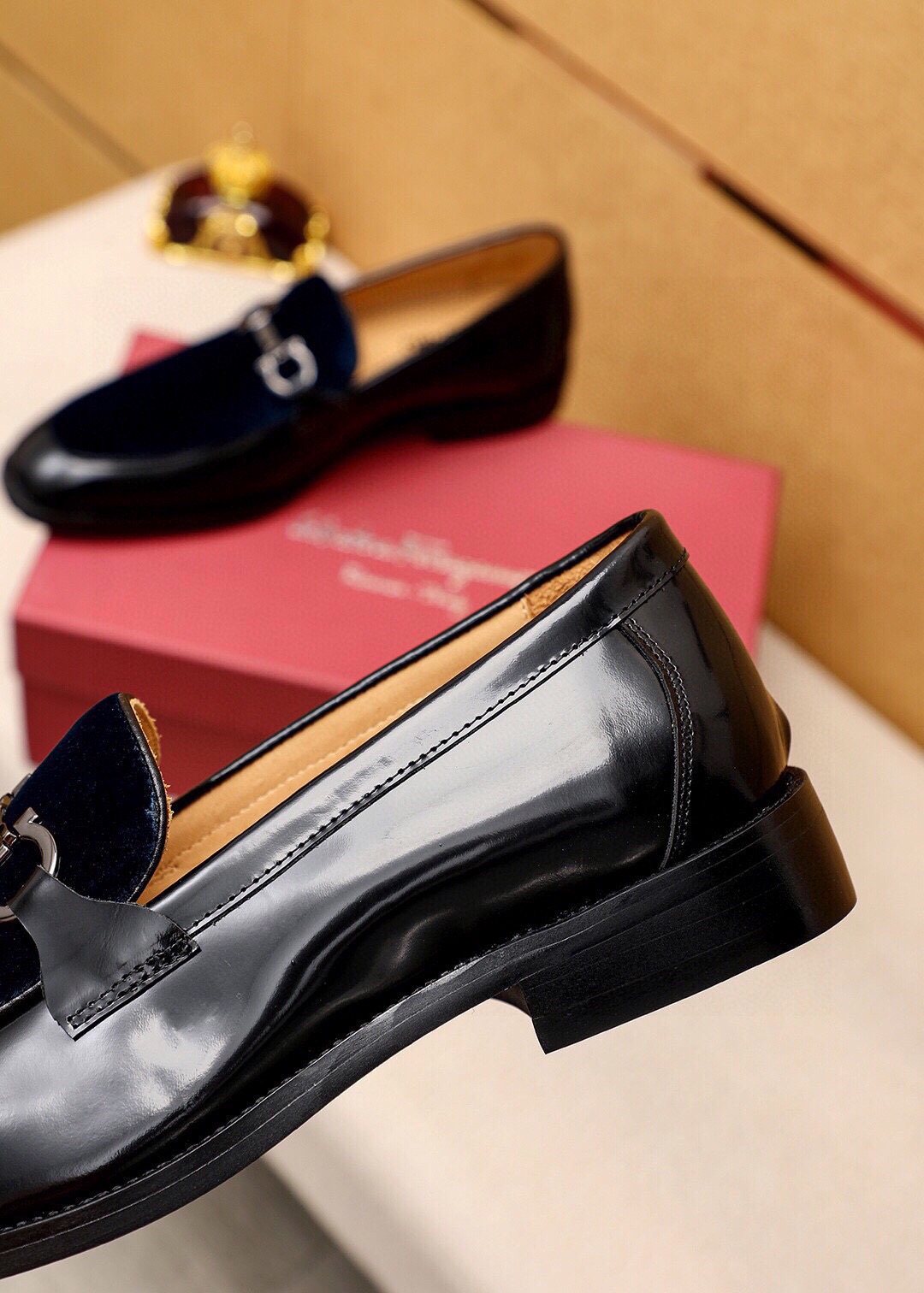 Ferragamo Metal Bit Loafers — side