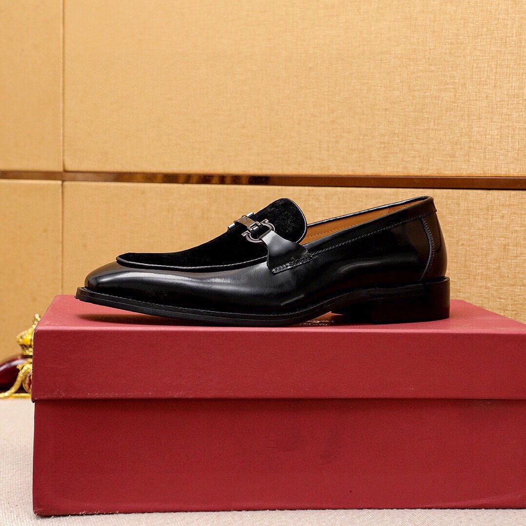Ferragamo Metal Bit Loafers — side
