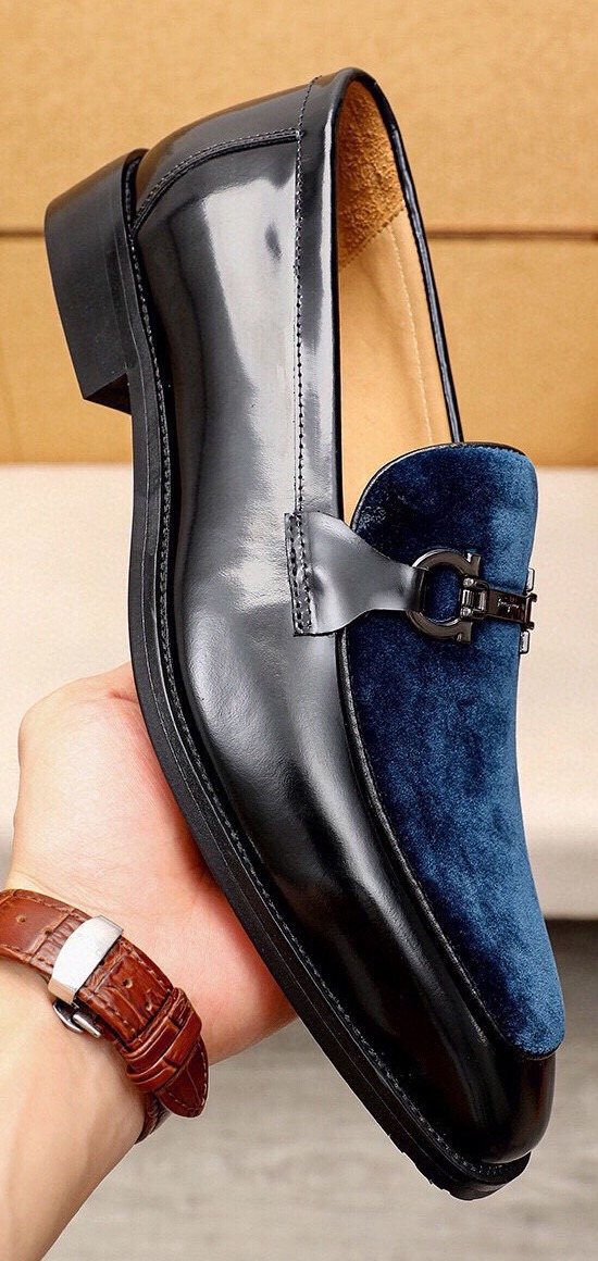 Ferragamo Metal Bit Loafers — front
