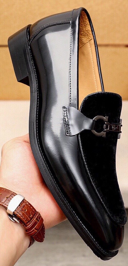 Ferragamo Metal Bit Loafers — front