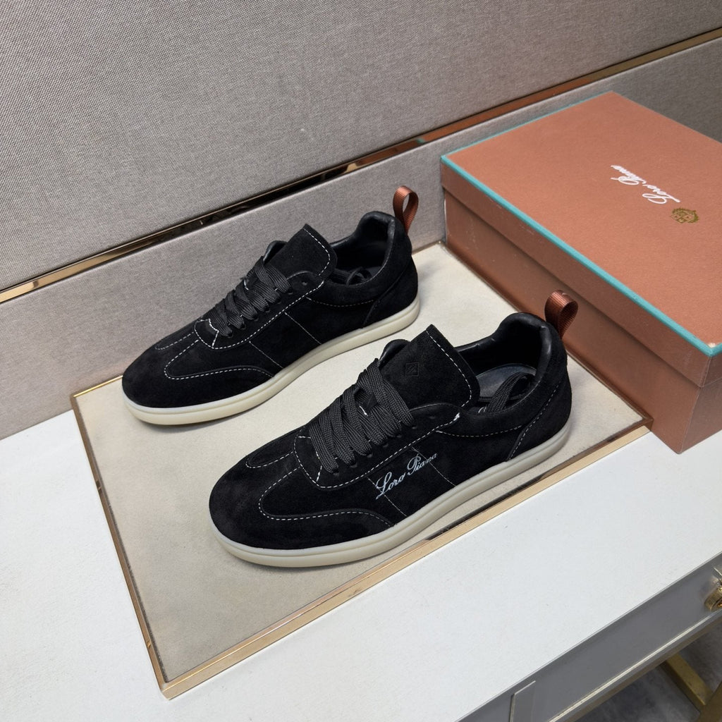 Loro Piana Men's Paneled Low-Top Sneakers — front
